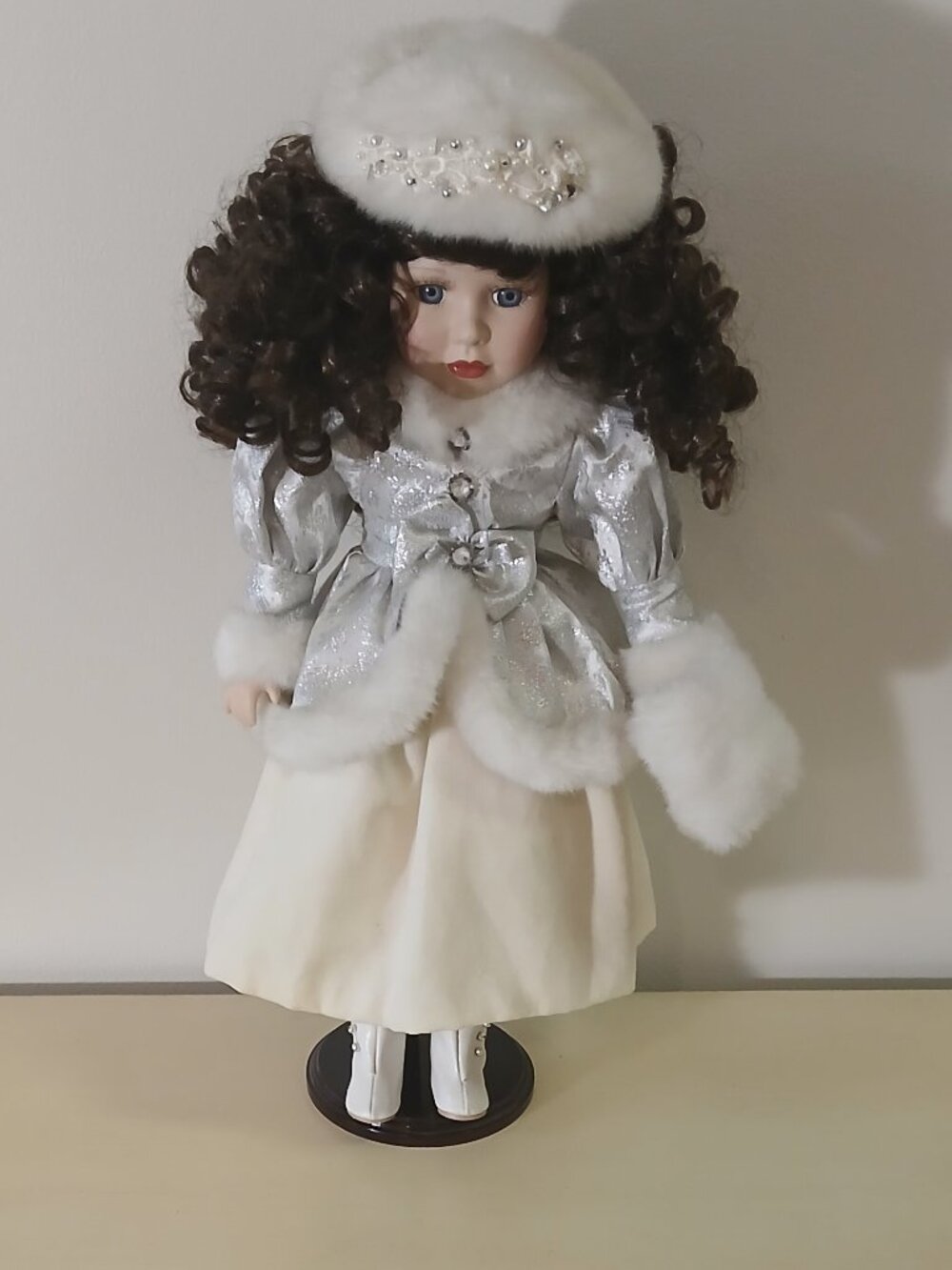 Victorian winter vintage porcelain doll